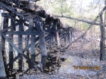 Burned down Hastings and Dakota Trestle south end